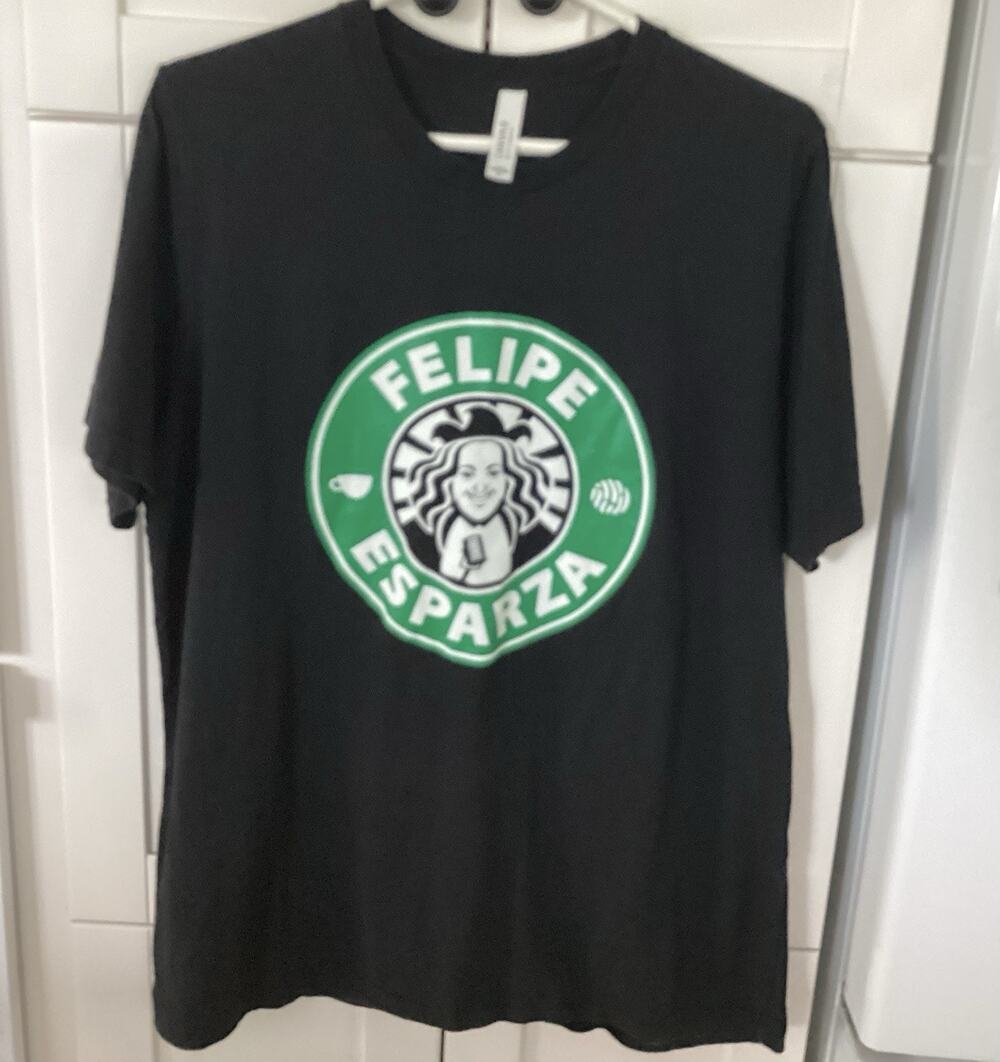 Felipe Esparza Parody Tee – XL Comedy Tour Shirt, Starbucks Logo Spoof